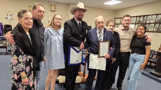 50-Year Service Pin awarded to Mason