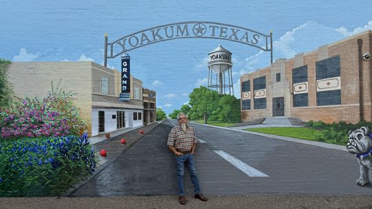 Cuero artist paints Yoakum’s first mural