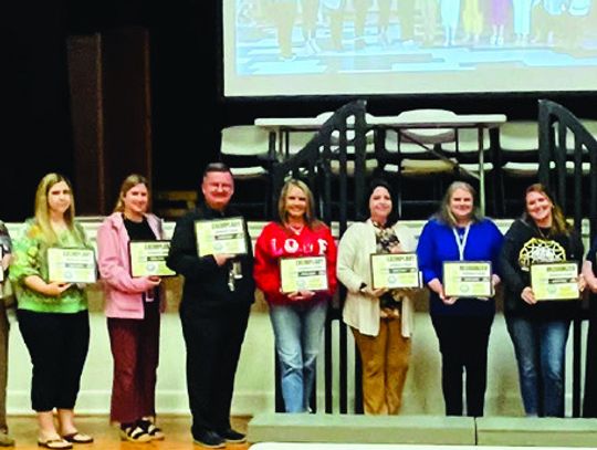 These Yorktown ISD teachers celebrate earning a combined additional compensation of $270,000 through the Teacher Incentive Allotment (TIA) program. (Contributed Photo)