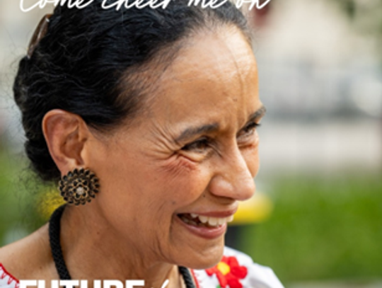 Sylvia Orozco, from Cuero, was given the 2025 Meredith Powell Award by the Austin Downtown Alliance.