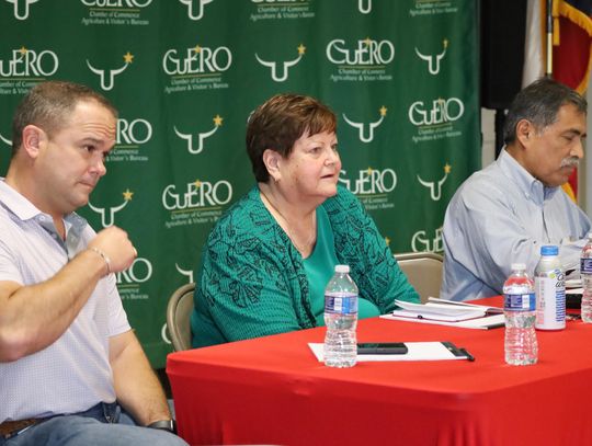The candidates for the two DeWitt Hospital District board positions are, from left, Martin Leske III, Faye Sheppard and Pedro Gonzalez.