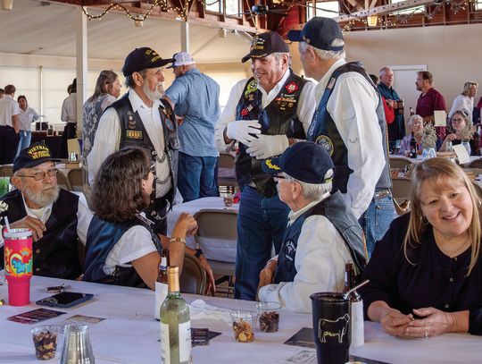 Members of the VFW #8136 and Vietnam Veterans Chapter #1029 chat during the social before the 2025 Yorktown Chamber Banquet at Community Hall last Friday. Chamber members and supporters bid on silent auction items and caught up with old friends before the Veterans presented the Colors and...