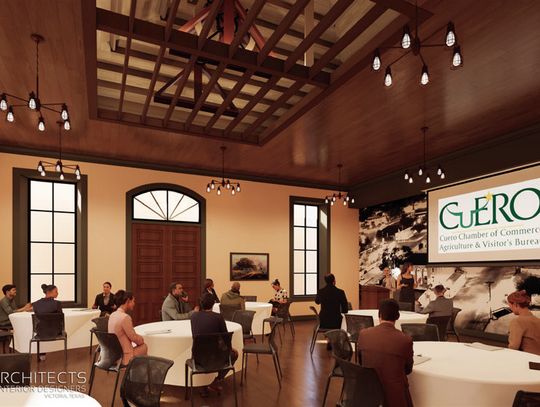 Interior view of proposed renovation at the old Fair building for use as a Cuero Chamber of Commerce Visitor’s Center. (Contributed Photo)