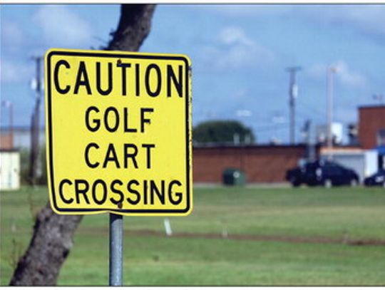 The Cuero City Manager and Police Chief are drafting an ordinance to allow golf carts on public streets. (Staff photo)
