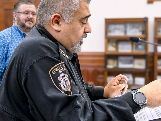DeWitt County Captain Jerry Garza presented quotes for replacing 11 water heaters at the county jail to the Commissioners Court on January 27.