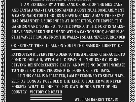County asked to display replica of Alamo Letter