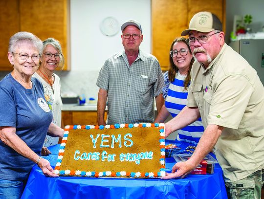 Yorktown Emergency Service (YEMS) observes National EMS Week 2025 at the EMS station, 508 N. Riedel St., on May 18. Honoring the EMS professionals who provide critical care to communities are, from left, Mary Lee Kozielski, Connie Hall, Bobby Strieber, Katie Newman, and Dwayne Belarie, hol...