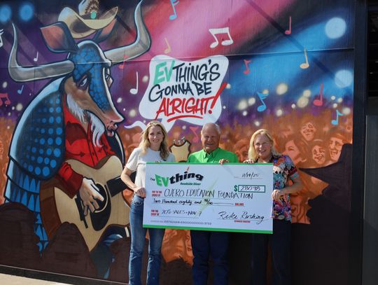 EVthing donates to Cuero Education Foundation