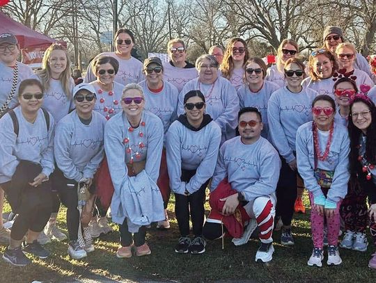 Hospital employees walk for American Heart Association