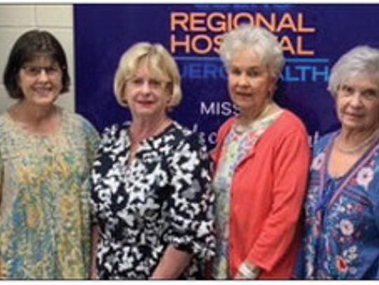 Pictured from left, Kristye Kahlich, 1st vice president; Bonnie Wheeler, historian; Kaye Lane, 2nd vice president; Candy Henderson, president; Emily Davis, treasurer; Vicki Coppedge, reporter; Pam Lester, secretary; and Sondra Wineinger, corresponding secretary. Third Vice President Samant...