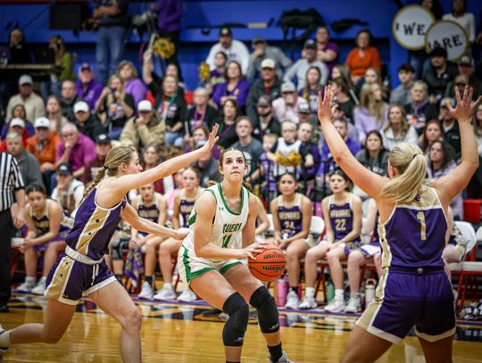 Arissa Carbonara takes a shot at Friday’s winning game against the Navarro Lady Panthers (41-23). After taking the regional championship, the Lady Gobblers head to a state semi-final on Tuesday in Katy, facing Bridge City, who defeated Hamshire Fannett in the regional finals.  The game is...