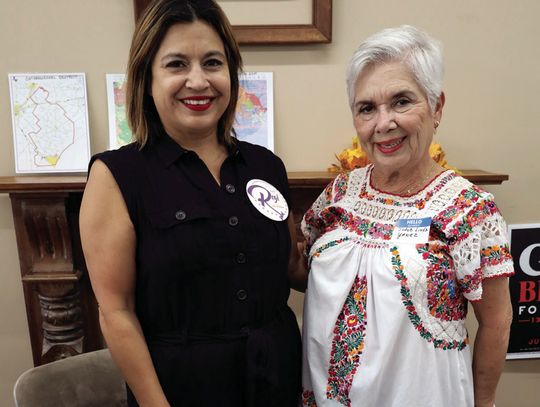 Retired Justice Linda Yanez with her daughter, Regi Richardson, who is running for the same court that Yanez served, District 13 Court of Appeals. STAFF PHOTO