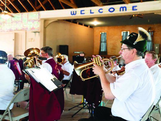 Not only are there dances after the tractor pulls at Nordheim's May Feast this Friday and Saturday, but on Sunday afternoon, another dance with music by the New Braunfels Village Brass Band, above, will offer dancers some great German polka tunes. FILE PHOTO
