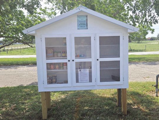 The new Blessing Box at Holy Cross Catholic Church, 1214 Zorn Road, operates on the principle of “Take what you need. Leave what you can.” CONTRIBUTED PHOTO
