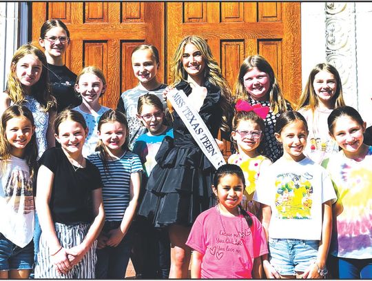 Miss Teen USA, Dallyn Pesek visited a meeting of the Little Women Hospitality Program at St. Michael’s Church on Saturday. (Contributed Photo)