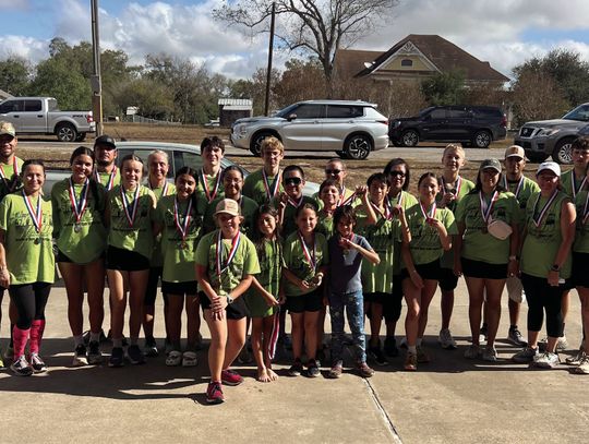 At Nordheim’s annual 5k Run/Walk this past weekend, Skylar Garcia finished 1st, 2nd Layne Wisian, 3rd Connly Metting, 4th Abby Klein (1st HS girls), and 4th Percy Torrez (2nd place girls). CONTRIBUTED PHOTO