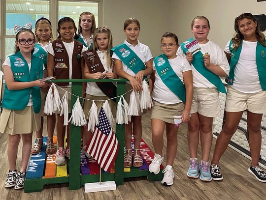 One Daisy and five Brownies with Girl Scout Troop 9405 recently bridged to the next level. Way to go girls! CONTRIBUTED PHOTO
