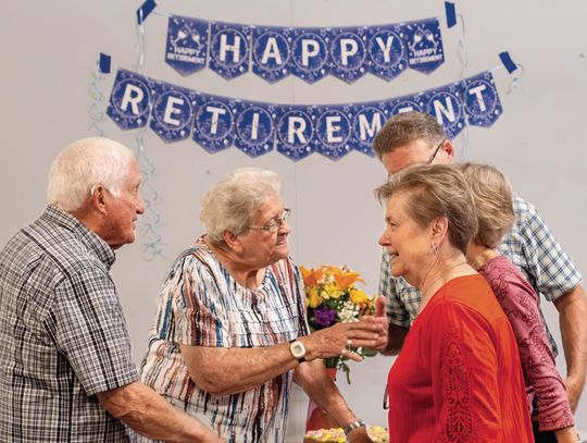 Nordheim citizens thanked Mayor Payne for her many years of service and fighting for their causes at her retirement party at the Rec Center on May 4th. PHOTO BY ELE CHEW