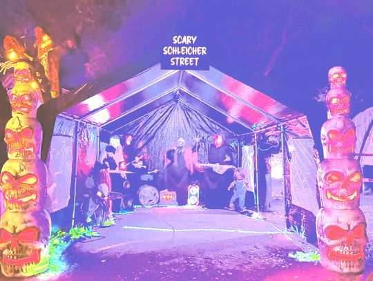 Scary Schleicher Street expands their annual Halloween display