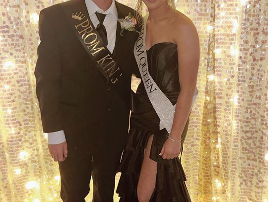 Yorktown High School 2025 Prom King Cameron Willis (left) and Sydnie Krueger (right). PHOTO COURTESY OF YORKTOWN HIGH SCHOOL