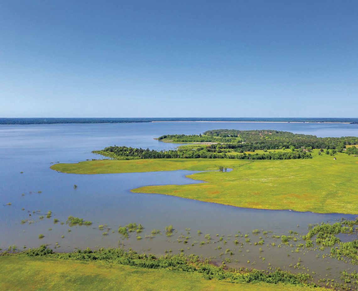 Texas newest recreational reservoir — Bois d’ Arc Lake — opened to boat traffic last April. Spanning nearly 17,000 acres in Fannin County, it’s the first major reservoir to open in Texas since 1990. PHOTO COURTESY OF WARNER GROUP