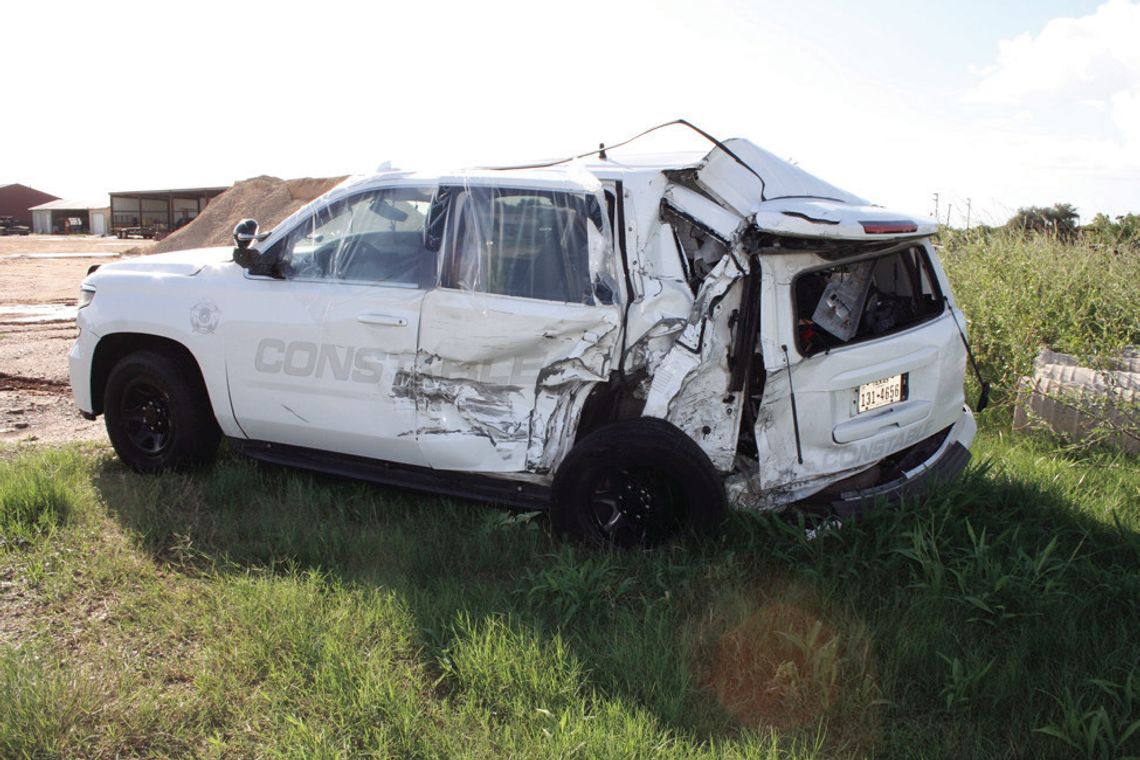 2016 Chevy Tahoe used by Precinct 1 Constable Kelly Phelps was totalled in June while outside of DeWitt County. STAFF PHOTO