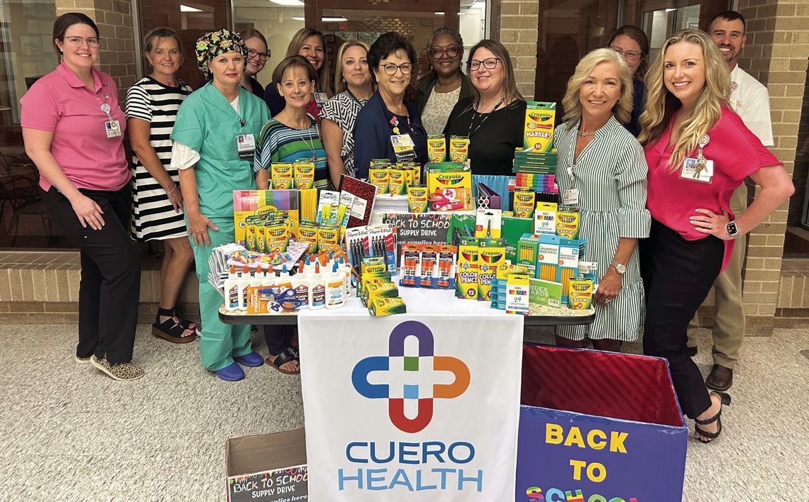 Cuero Health gathers supplies for area students