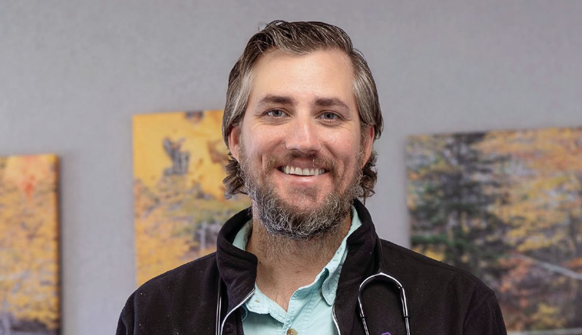 Dr. Nick Lemley, a new family medicine doctor in Yorktown, is offering a wide range of services from OBS to colonoscopies at Yorktown Medical Clinic. He enjoys fly fishing and learning about bobwhite quails. PHOTO BY ELE CHEW