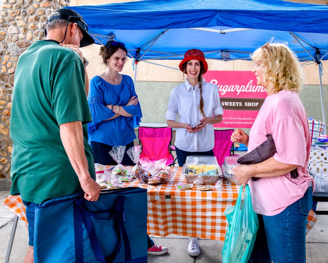 The mother and daughter team, Meliza and Jazzmin Aguayo of “Sugarplum’s Sweet Shop” bake scrumptious gourmet cupcakes and homemade cookies from scratch.
