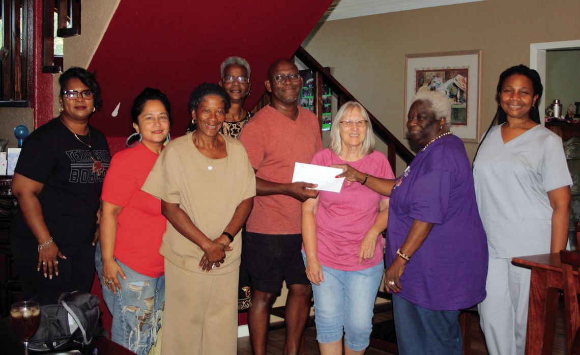 Members of the Tri City Empowerment Council receive donation checks in the amount of $25,000 from Mr. and Mrs. Stayton Weldon and $10,000 from the Trull Foundation. Pictured from L-R, Devonna Eldridge, Isabel Patton, Helen Whittington, Loleat Ross, Rogers Wardy, Debbie Scott, Viola Holman,...