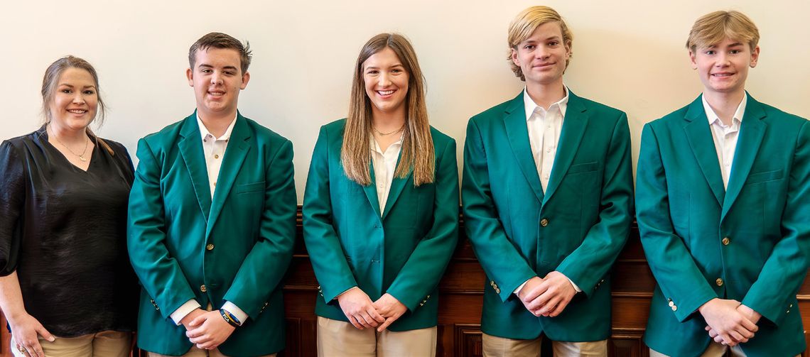 Candace Williamson, DeWitt County 4-H Agent who leads the 4-H Ambassador Program, and the four ambassadors gave an update to the Commissioner’s Court on a successful year of learning about citizenship and implementing community service projects. Pictured L-R: DeWitt County 4-H Agent Candac...