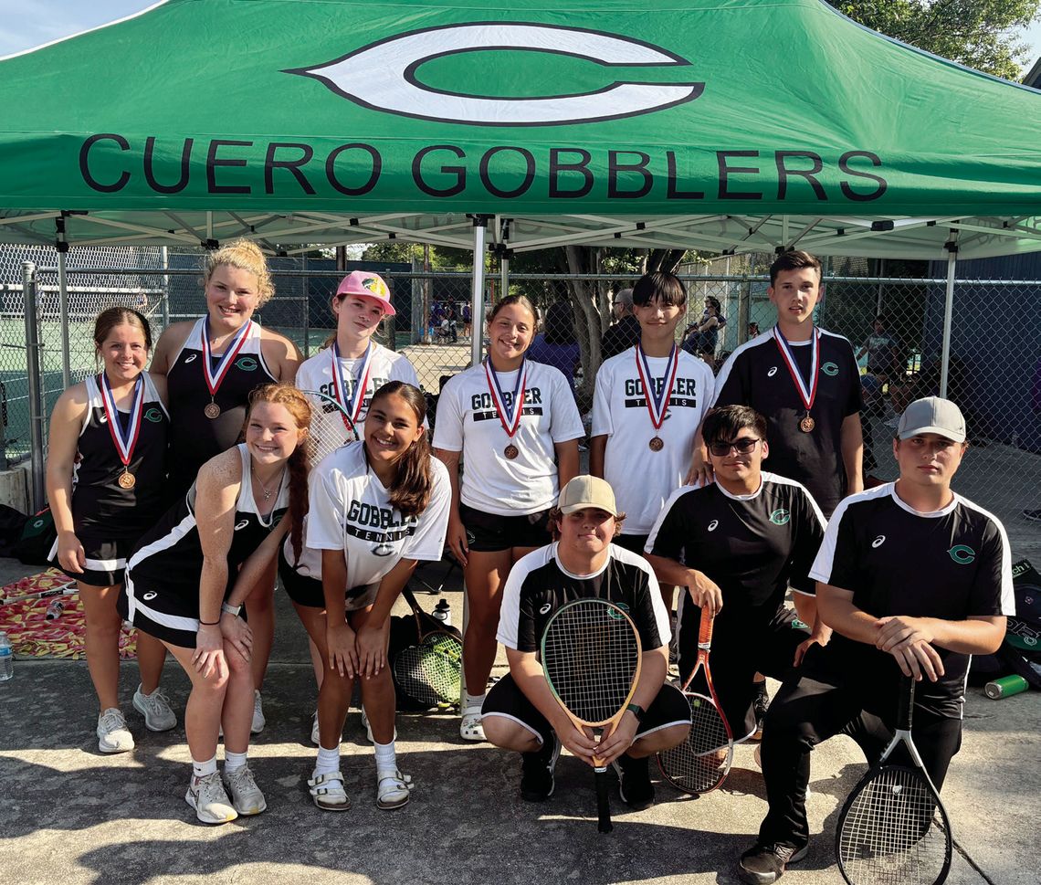 The CHS tennis teams at District 28-4A Tennis Championships in San Antonio. (Contrbuted Photo)