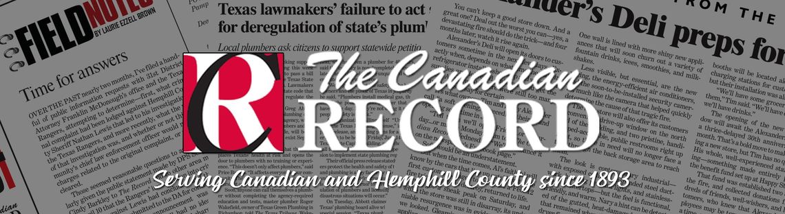 Online version of longtime Texas newspaper The Canadian Record