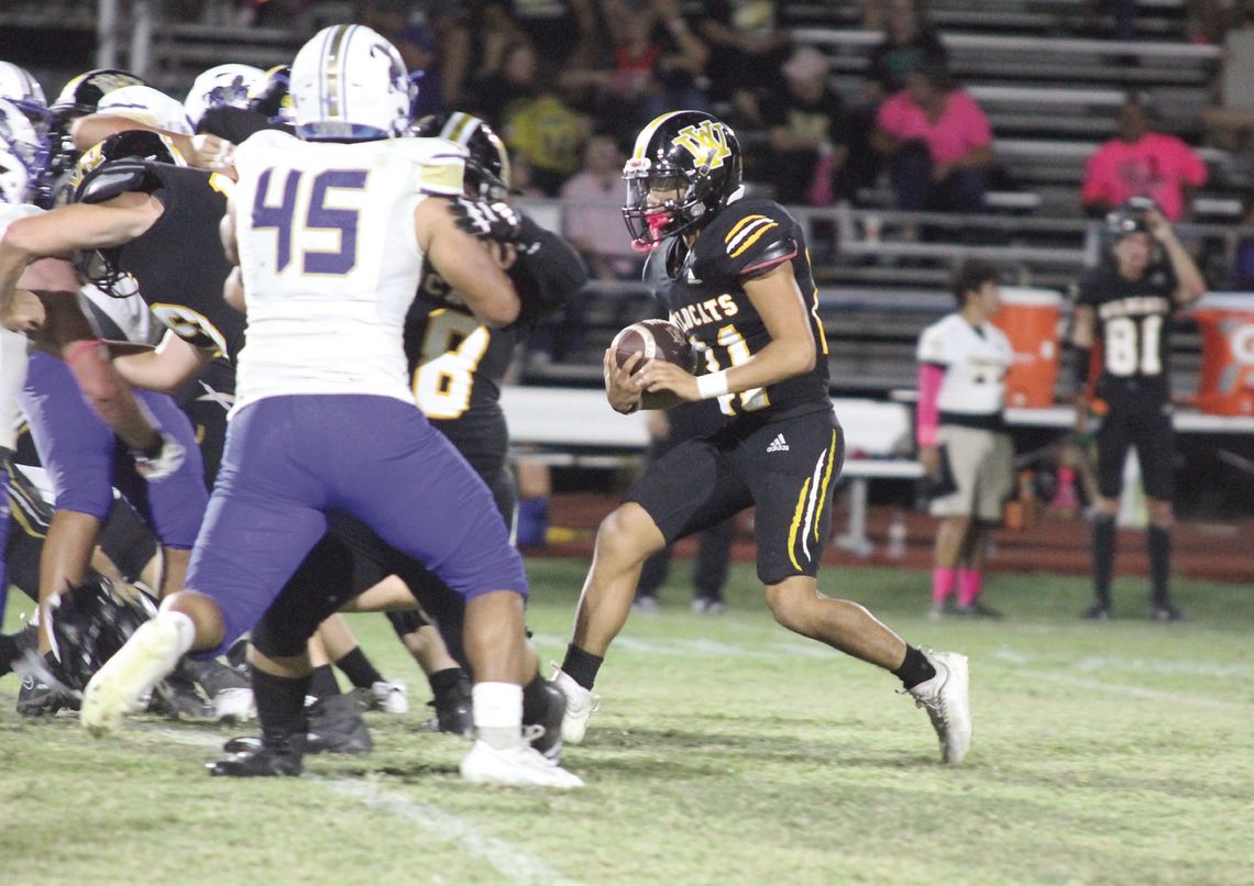 McKenzie Yanta looks to gain yards against Louise. PHOTOS BY DEIRDRE ALEXANDER