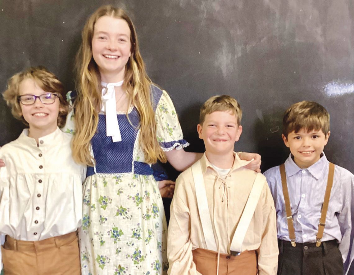 L to R, Max Leslie-Mees, Lauren Leslie-Mees, Cameron Batts and Landon Schlenker are part of the “Lives Remembered” presentation on Saturday, Sept. 21, 3 p.m. at the American Legion, 310 S. Esplanade. (Contributed photo)