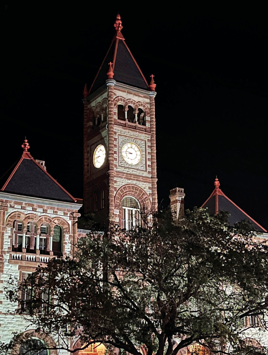 The DeWitt County Courthouse Clock has recently been repaired and is once again keeping time. The bells, however, can only be operated manually at present. The county is working on getting automated bells on the hour. The courthouse is the site of this week’s Trunk or Treat. Maybe someone...