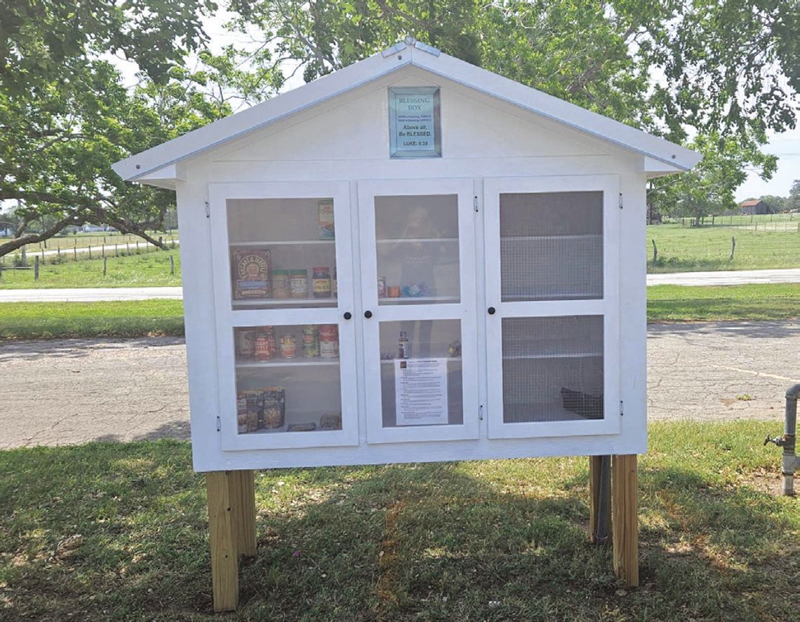 The new Blessing Box at Holy Cross Catholic Church, 1214 Zorn Road, operates on the principle of “Take what you need. Leave what you can.” CONTRIBUTED PHOTO