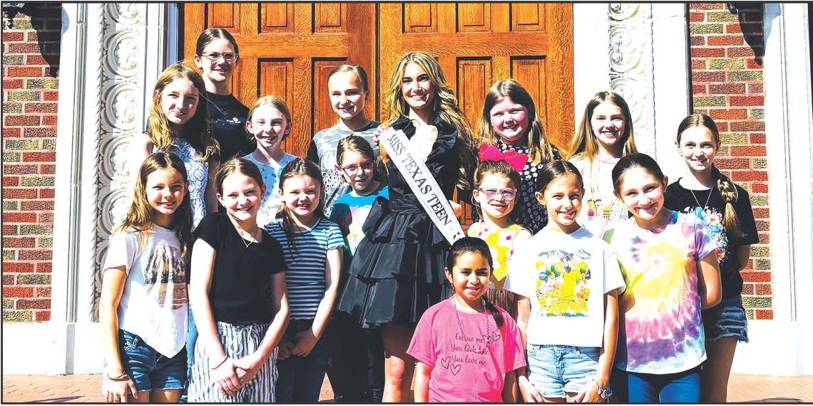 Miss Teen USA, Dallyn Pesek visited a meeting of the Little Women Hospitality Program at St. Michael’s Church on Saturday. (Contributed Photo)