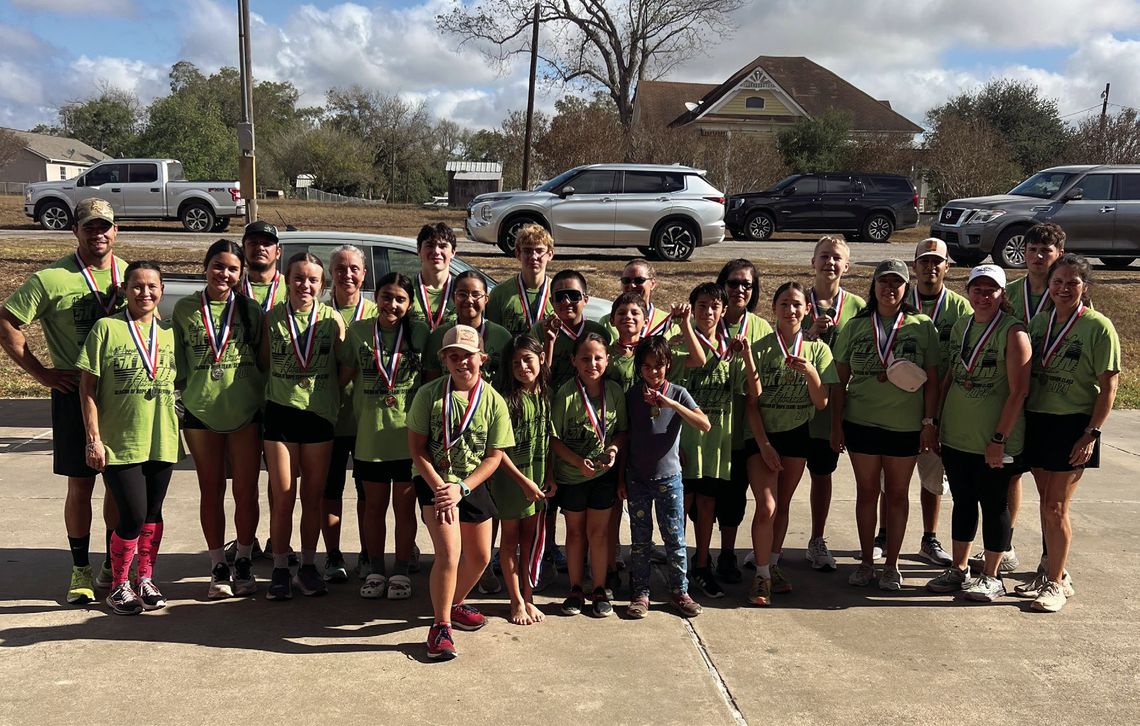 At Nordheim’s annual 5k Run/Walk this past weekend, Skylar Garcia finished 1st, 2nd Layne Wisian, 3rd Connly Metting, 4th Abby Klein (1st HS girls), and 4th Percy Torrez (2nd place girls). CONTRIBUTED PHOTO