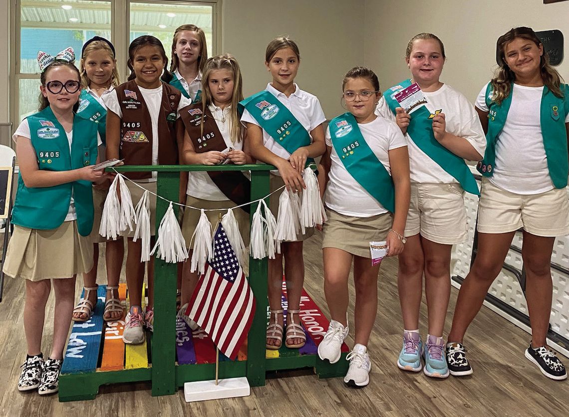 One Daisy and five Brownies with Girl Scout Troop 9405 recently bridged to the next level. Way to go girls! CONTRIBUTED PHOTO