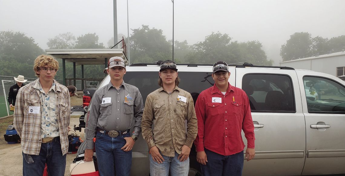From left, Layne Wisian, Cody Jones, Brayden Jennings and Nick Villarreal. CONTRIBUTED PHOTO