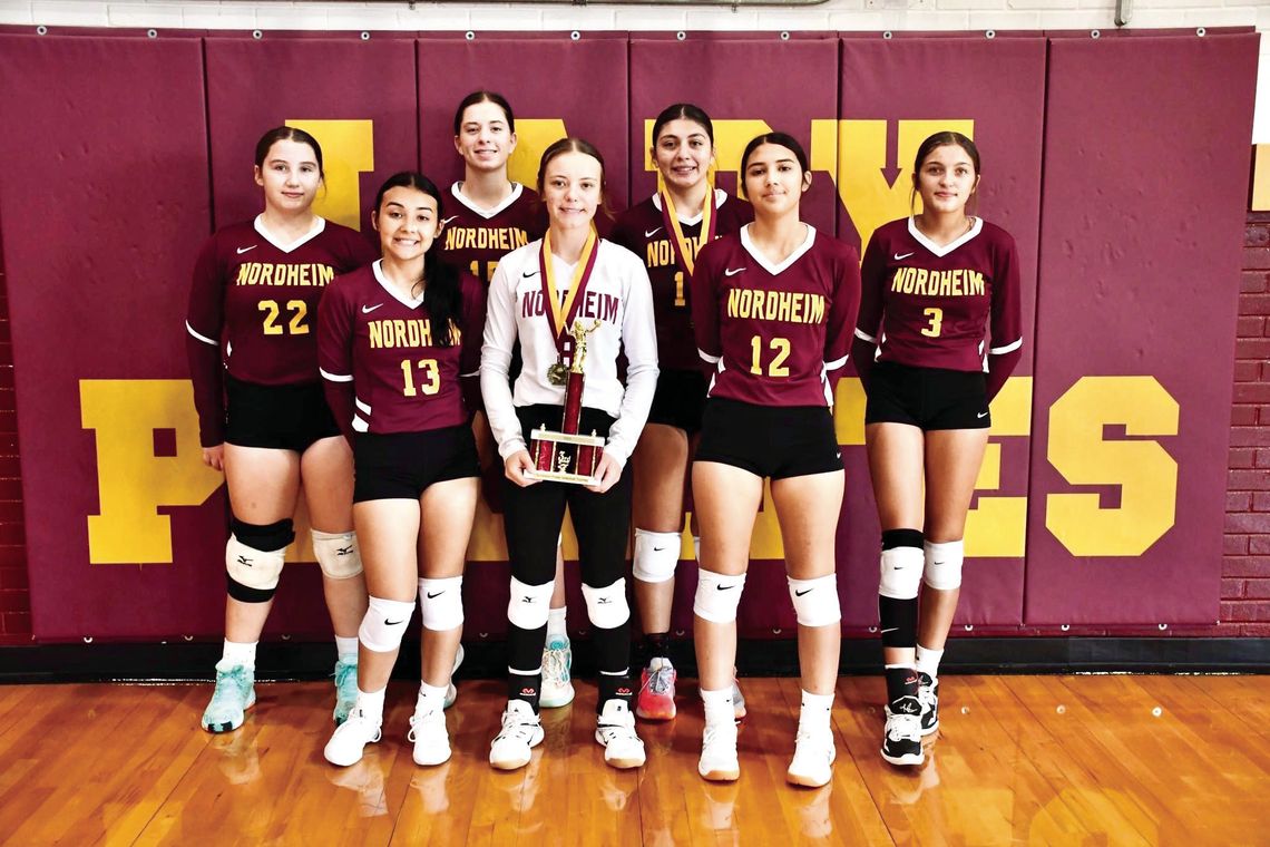 L-R: Emma Jones, Faith Pena, Shaylynn Wagner, Abby Klein, Vanessa Lopez, Payton Pena, and Elizabeth Guinn.