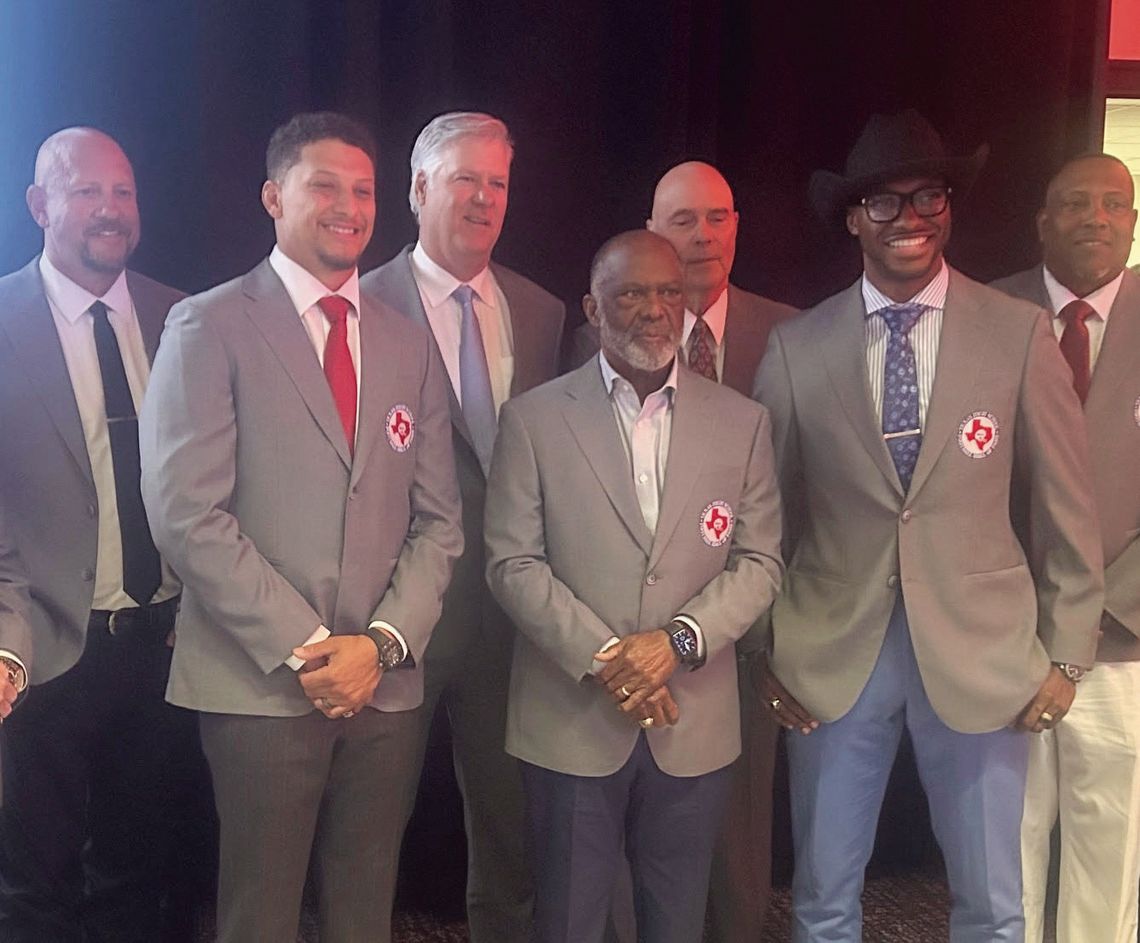 (Photos contributed by Brad Goebel) The 2025 inductees were presented customized grey jackets for the _rst time this year.