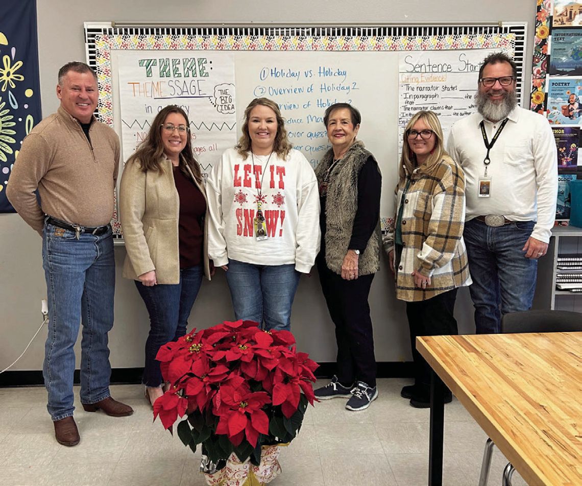 Teacher inspires students to examine American history Pictured (L-R): Yorktown ISD Superintendent Gerald Nixon, Yorktown Ladies Auxiliary VFW Post 8136 member Katie Newman, VFW Teacher of the Year Ellen Yosko, Yorktown Ladies Auxiliary VFW Post 836 President Rachel Robinson, Yorktown Secondary Principal Michael Hannum. CONTRIBUTED PHOTO