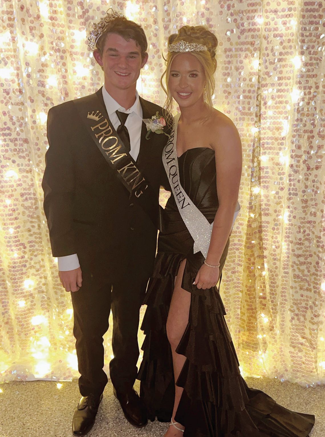 Yorktown High School 2025 Prom King Cameron Willis (left) and Sydnie Krueger (right). PHOTO COURTESY OF YORKTOWN HIGH SCHOOL