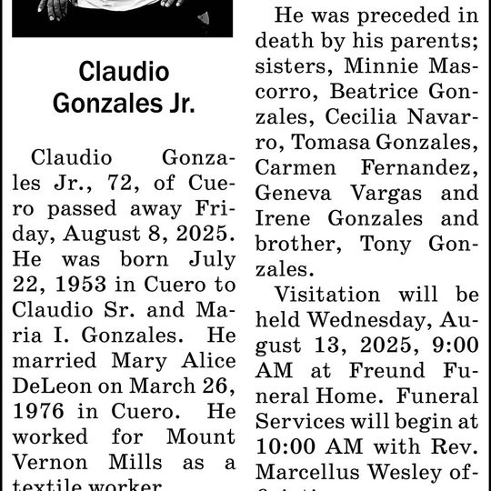 Claudio Gonzales Jr.